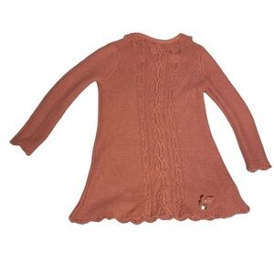 Rachel Zoe Baby Cable Knit Sweater Dress 12-18M Rust Rose Toddler‎
